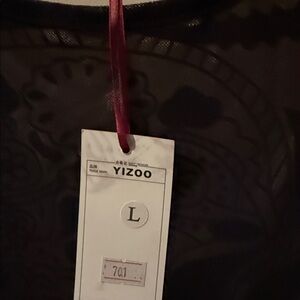 YIZOO Black Sheer Dress with Ribbon Tag